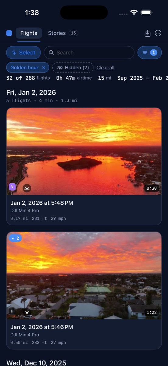 The AirStory library on iPhone