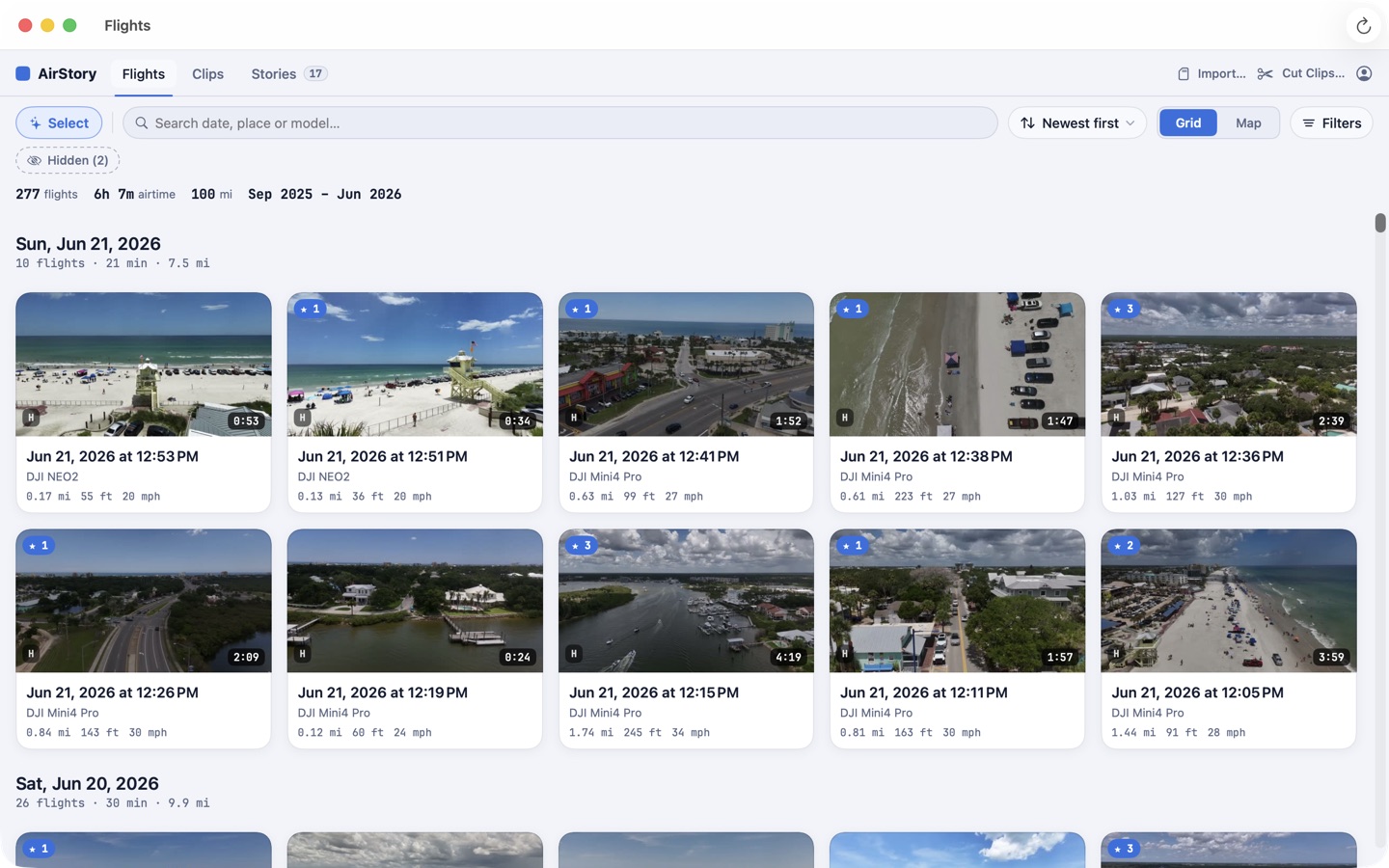 The AirStory library on Mac